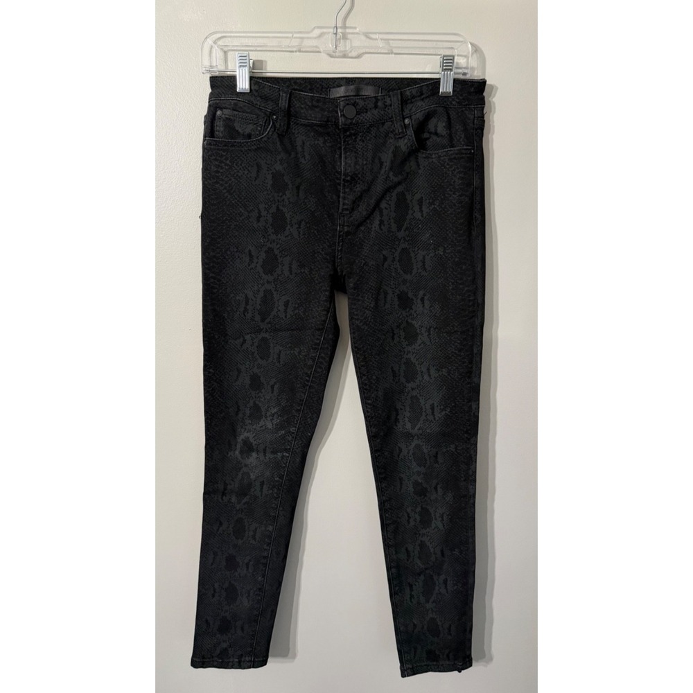 Joe's Jeans The Icon Black Snake‎ Print Mid Rise Skinny Ankle 29 Snakeskin